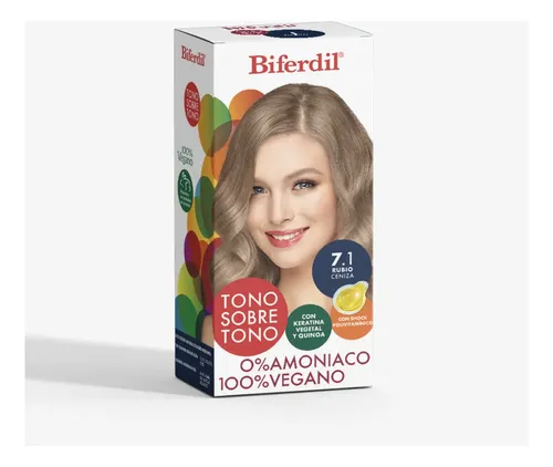 Tintura semipermanente Biferdil Tono sobre Tono BIFERDIL KIT TONO SOBRE TONO tono 7.1 para cabello