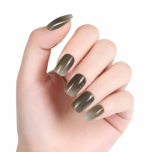 Tiras De Uñas de Gel Premium 22u Autoadhesivas – No Necesitan Lámpara Uv – Topo Dorado