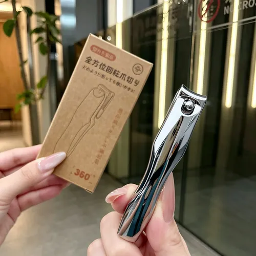 Cortaúñas Giratorio 360, Acero Inoxidable, Set Regalo