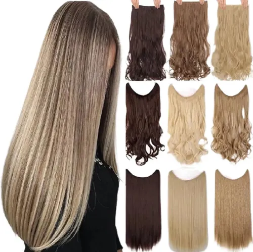 Cortinas De Pelo Extensiones De 1ra Calidad Sin Brillo Simil