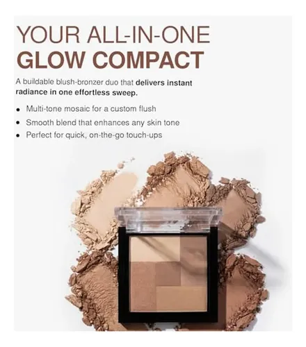 Colorete Y Bronceador En Polvo Palladio 2 En 1 Con Forma De