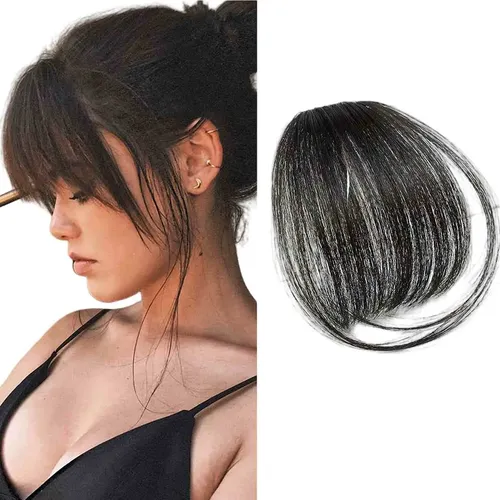 Clip En Flequillo Cabello Humano Pieza De Cabello Air Bangs