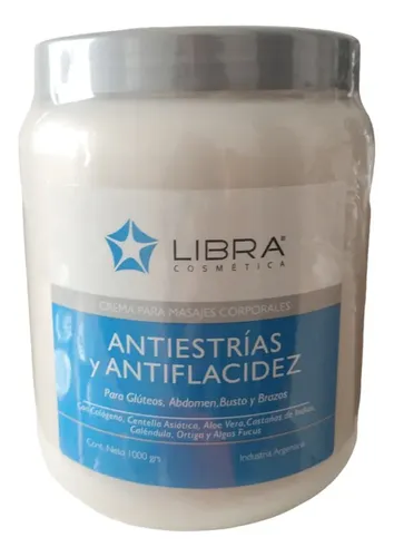 2 Crema Antiestrias Y Flacidez 1000gr. – Libra Cosmetica Fragancia Suave