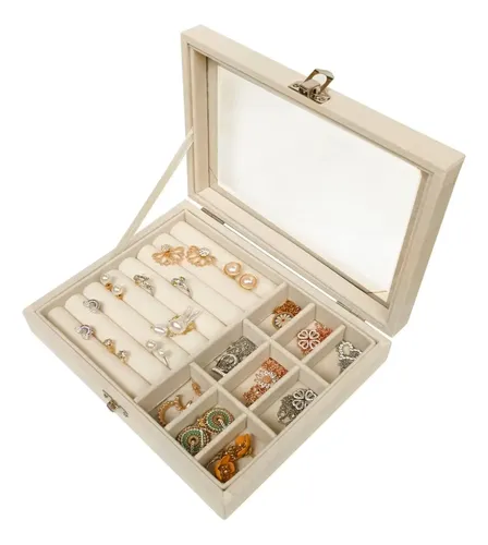 Organizador De Joyas Caja Alhajero Maquillaje Colores