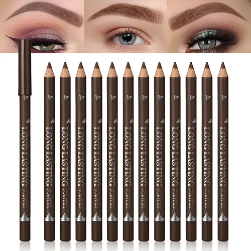 12 Lápices De Cejas Marrones, Lápices De Cejas De