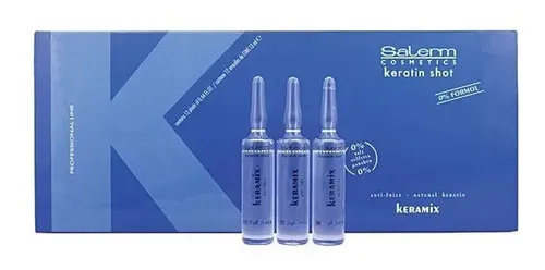 Inyección De Queratina Salerm Con 12 Ampollas Keramix Con 0%