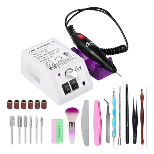 Torno Para Uñas Care By Gadnic T20k Profesional Brocas Limas