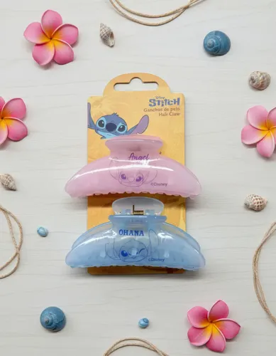 Set Broches De Pelo Ganchos Stitch Disney Original