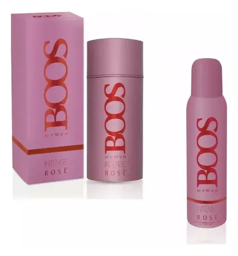 Perfume Boos Rosé Intense Rose EDP 90ml Set Spray Mujer