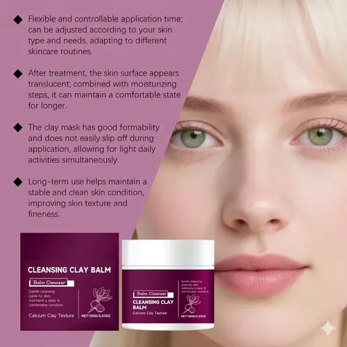 Mascarilla Facial De Bálsamo De Arcilla Limpiadora Crema