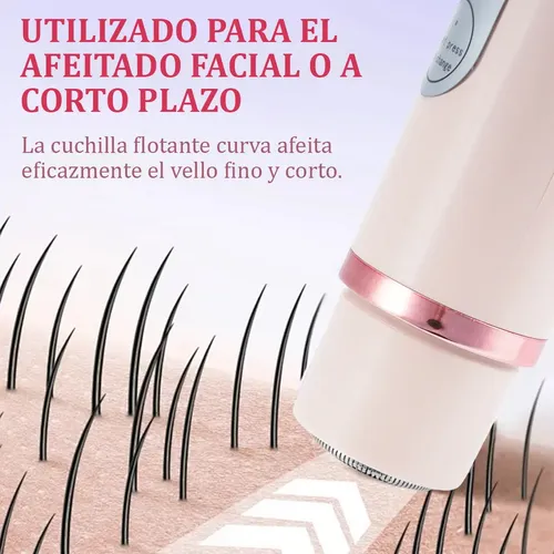 Rasuradora Mujer Electrica 2en1 Doble Cabeza Sin Atascar