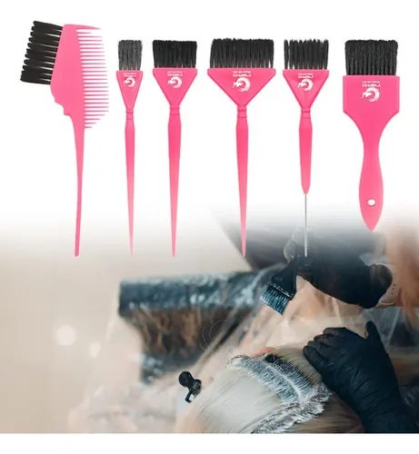 Juego De Brochas De Color Para Tinte De Cabello, 6 Uds., Kit