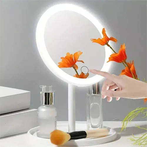Espejo Maquillaje Luz Led Tactil Recargable Usb