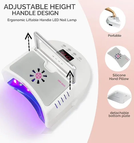 Lámpara Uv Led Inalámbrica Blanca Profesional Para Uñas