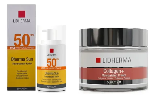 Kit Dherma Sun Fotoprotector Fps50 Uvb/uva + Collagen Cream