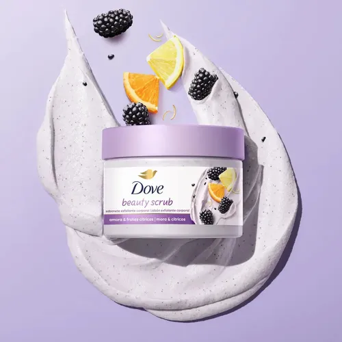 Exfoliante Dove Beauty Scrub Mora Y Cítricos 280 Gramos