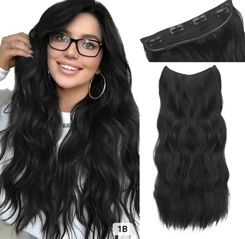 Extensiones De Cabello Vincha Miami Invisible Importadas Color Negro #1b
