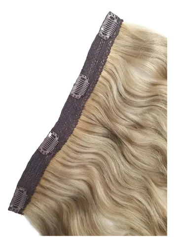 Cortina De Cabello Natural 1metro De 50cm De Largo Con Color