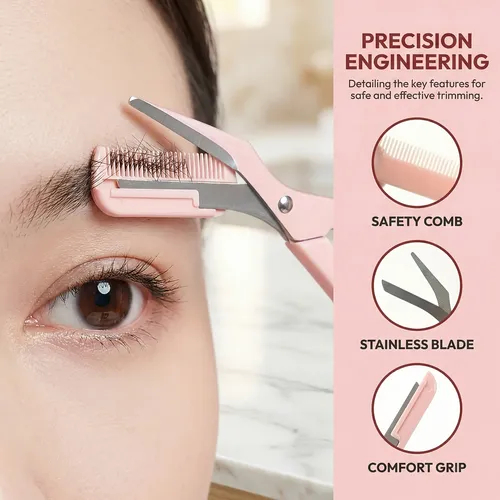 Pack De 2 Tijeras For Dar Forma A Las Cejas Con Peine Y