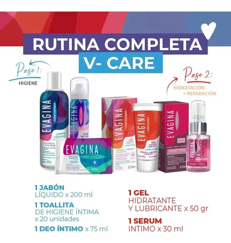 Evagina Combo Full Jab Liquido, Toallitas, Deo, Gel Y Serum