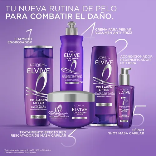 Crema Para Peinar Elvive Collagen Lifter 250 Ml