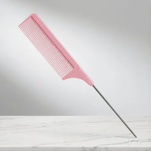 Peine De Punta De Acero Para Separar Mechones Cabello Color