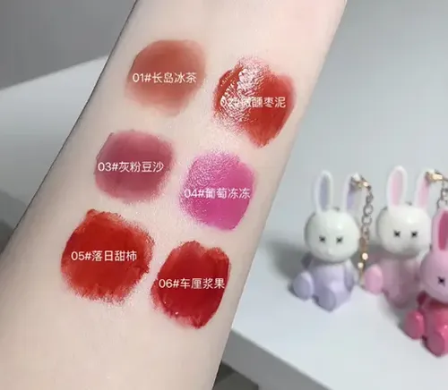 Lip Gloss Conejo Con Llavero Gege Bear Brillo Labial