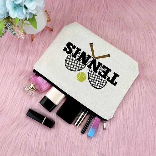 Bolsa De Maquillaje Sfodiary Para Amantes Del Tenis, Regalo