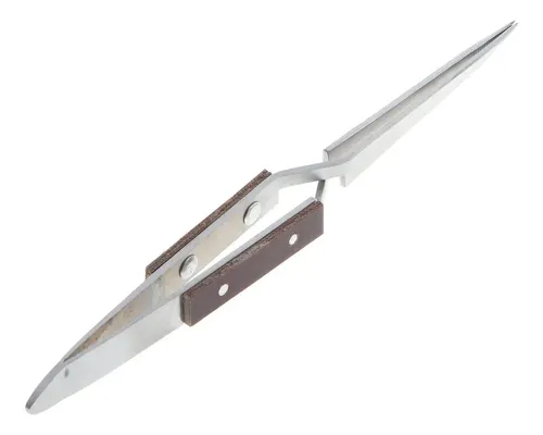 Herramienta Antiestática Plateada Para Cejas Con Punta En