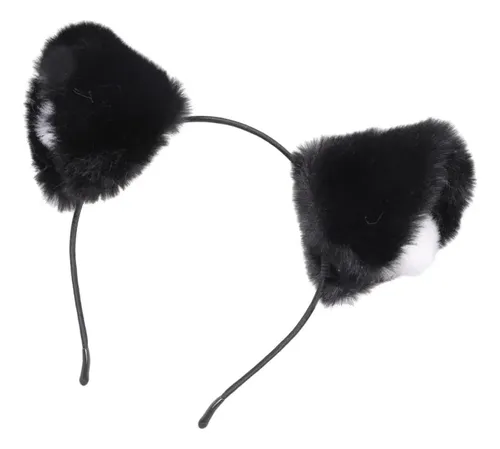 Suaves Sombreros Negros De Felpa Con Orejas De Gato Para Dis Negro