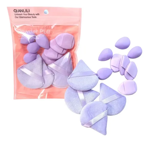 Set De Esponjas De Maquillaje X12 Pomo Gota Y Ovaladas