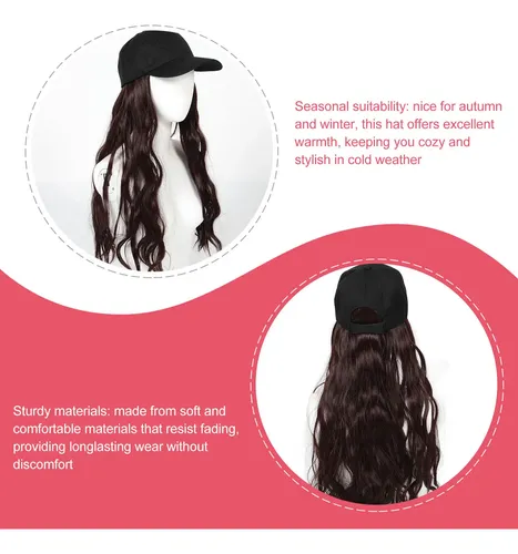 Gorra De Moda Con Extensión De Cabello Para Mujer