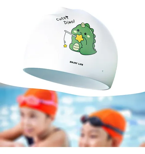Gorro De Natación Para Niños, Elástico De Silicona, Antidesl