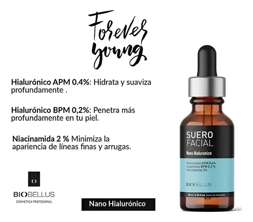 Suero Facial Nano Hialuronico Bella Dm