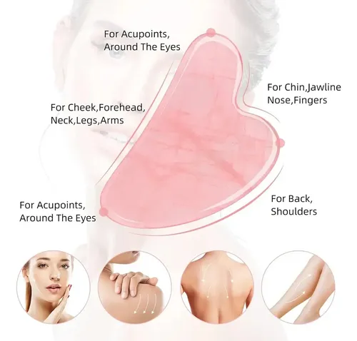 Tabla De Raspar Gua Sha En Forma De Corazón, Versátil Masaje