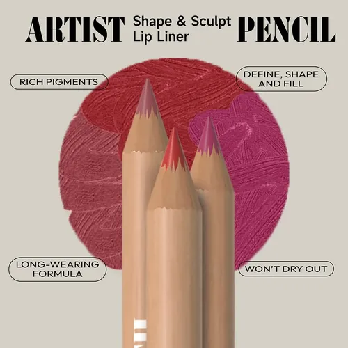 Set De 6 Delineadores De Labios Nude Waterproof Y Mate