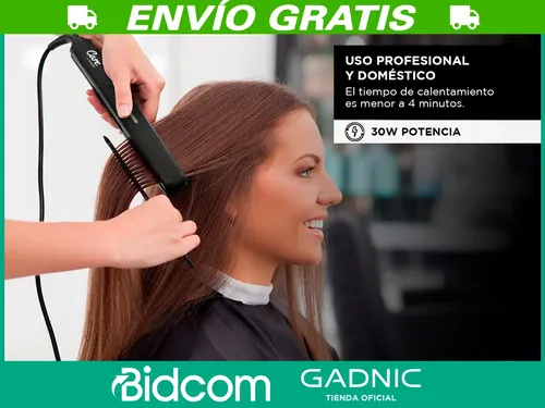 Planchita Pelo Gadnic Cabello Placa Recubierta Profesional