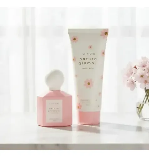 Kit Perfume Con Crema Corporal Natural Glamour City Girl