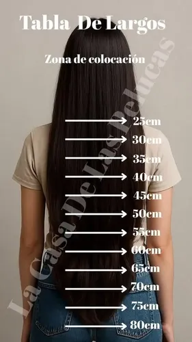 Cortina De Cabello Natural 1metro De 65cm De Largo Sin Color