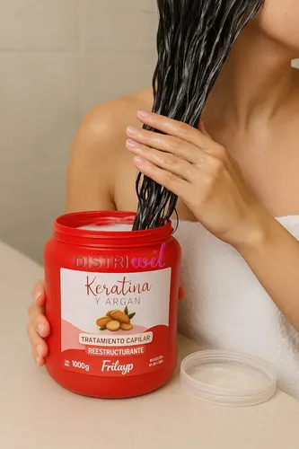 Kit 3 Baños De Crema Frilayp Botox + Keratina Y Argan + Lino Con Acido Hialuronico X1000g X3 Unidades – Reconstruye Fibra Capilar Hidrata Suaviza Renueva Revitaliza Nutre
