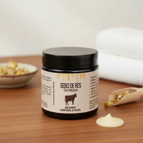 Crema De Sebo De Res Con Miel Pura. Cicatrices Dermatitis