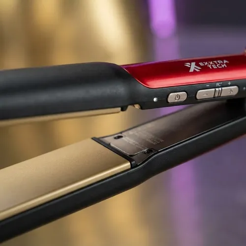 Plancha De Pelo Exxtra Tech Roja 220v Profesional