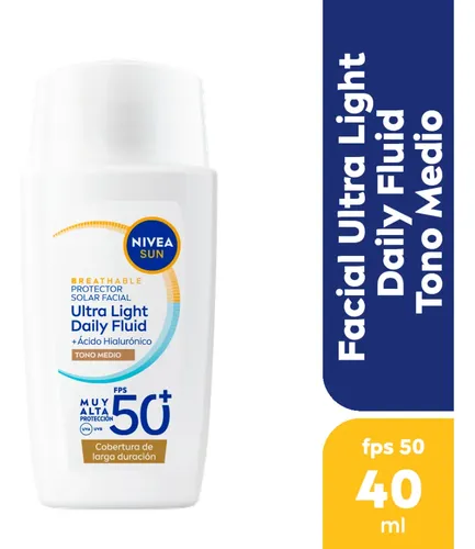 Protector Solar Nivea Ultra Light Daily Medio Fps50+ 40ml