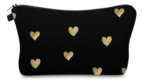 Mmm Neceser Aiphamy Negro Corazones Dorados 19x12cm &wjx8 C