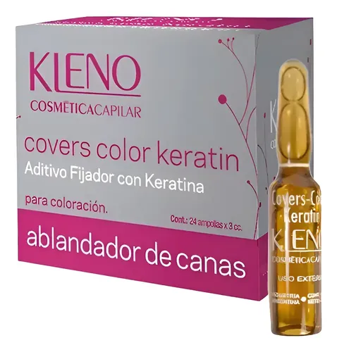 Kleno Ablandador De Cana Fijador Color Keratina X24 Ampollas