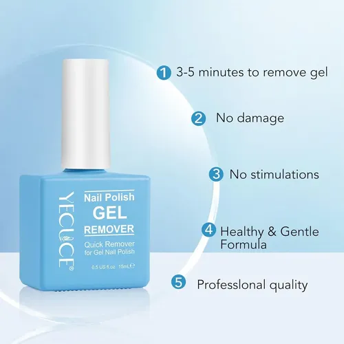 Removedor De Esmalte De Uñas En Gel Shanwu 15ml Rápido Y