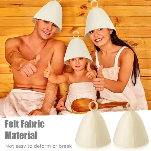 6 Piezas De Gorro De Sauna, Baño, Lana Rusa