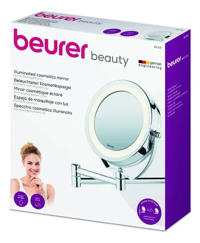 Espejo Maquillaje De Pared Y Mesa Profesional Beurer Bs 59