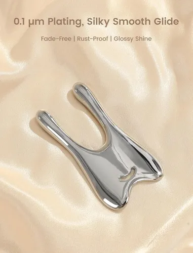 Herramienta Gua Sha Facial De Acero Plata Para Masajes