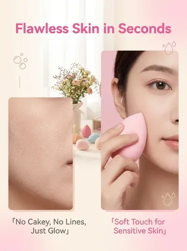 Esponjas De Belleza Ligeras Y Saltarinas En Múltiples